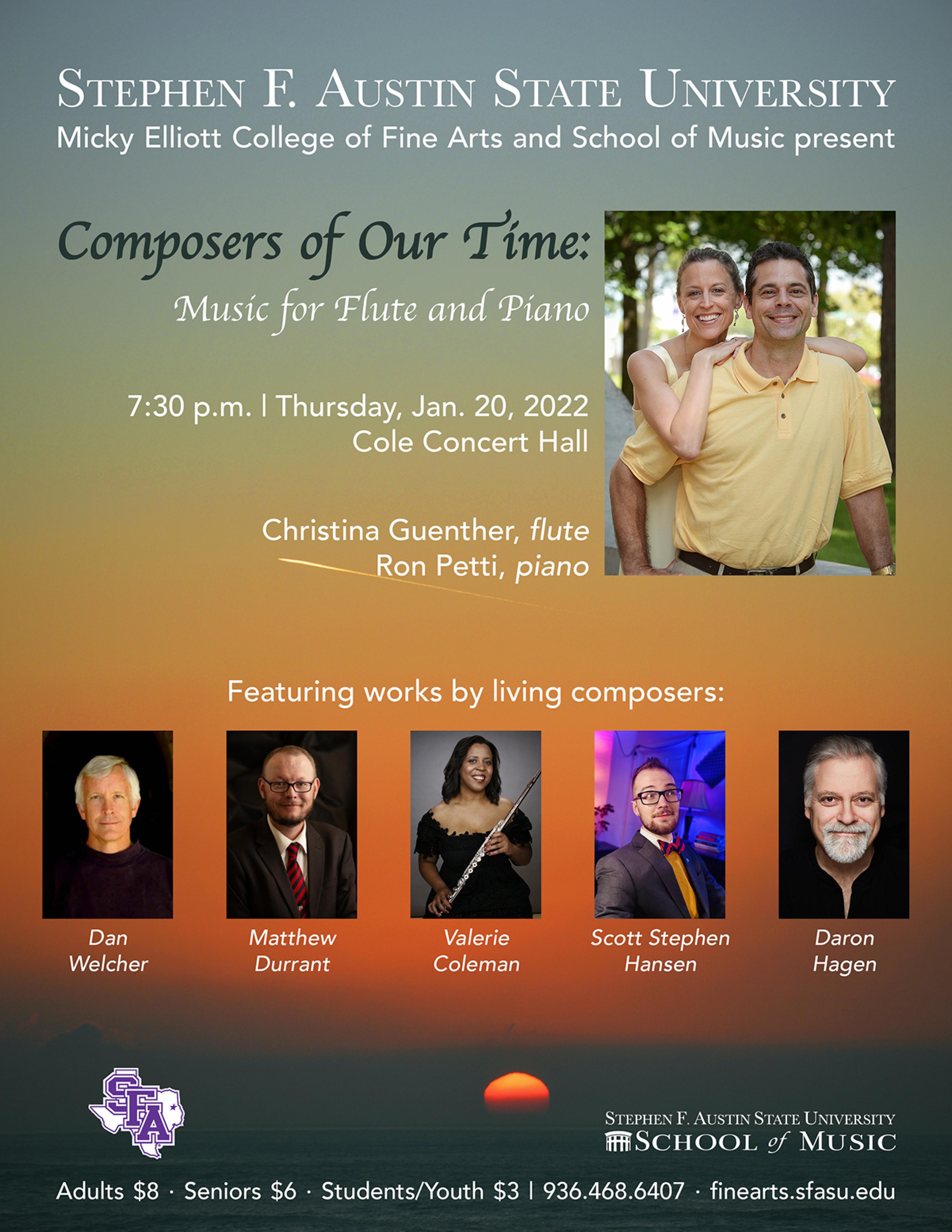 publicity image for Composers of Our Time: Music for Flute and Piano
